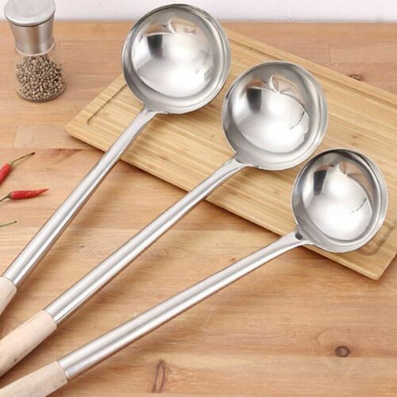 Long Handle Soup Ladle Cooking Utensils Ladle Spoon Wok Soup Spoon Kitchen Tool