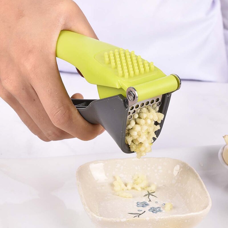 Household Multifunctional Garlic Press Micer Cutter Portable Long Handle Easy Clean Diced Manual Kitchen Tool Accessories