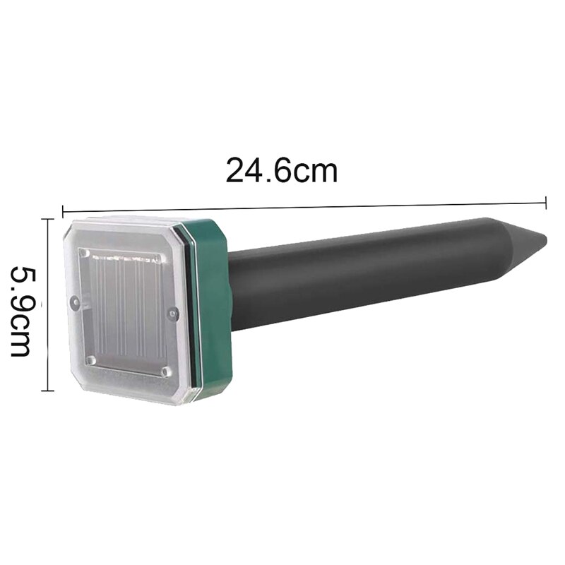 4 Pack Solar Powered Mole Repellent Mole Chaser SpikesPest Repeller ,Get Rid of Moles Voles and Gophers