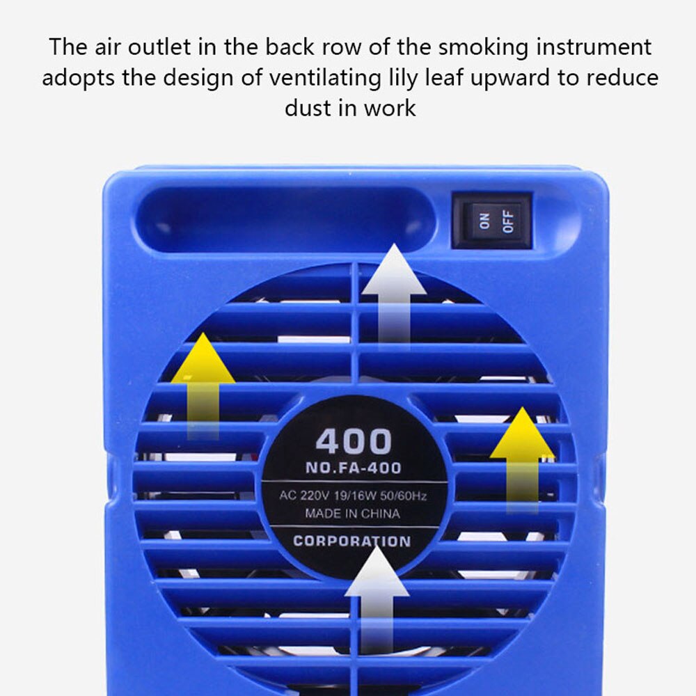 FA-400 Solder Iron Smoke Absorber Fume Extractor Soldering Air Blower Desktop Exhaust Fan Ventilator Smoke Absorb Machine