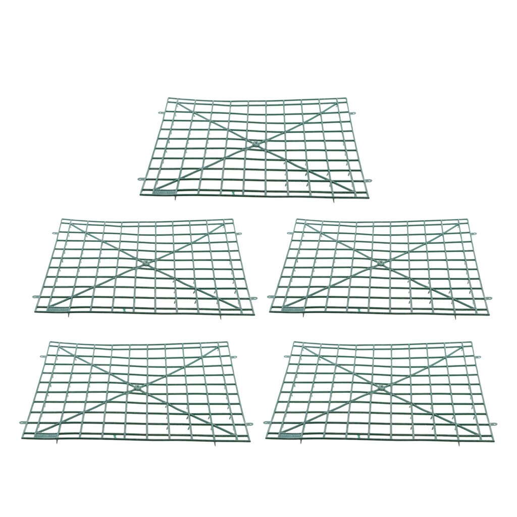 5Pcs Artificial Flower Wall Plastic Panels Frame For DIY Wedding Background Floral Decor