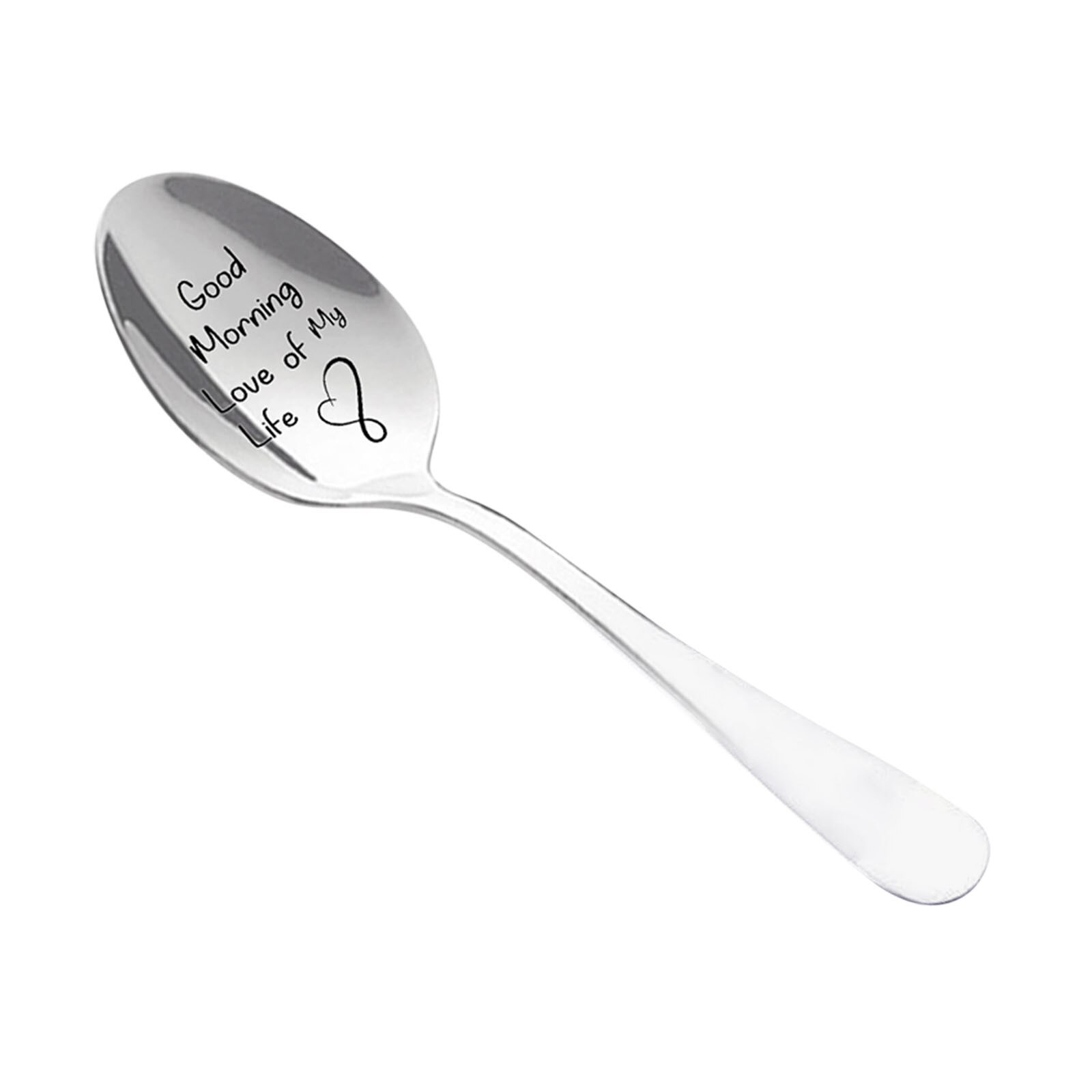 1pc Tableware Coffee Spoon Engraved Spoon Stainless Steel Spoon Best for Husband Madam Family and Friends Tableware: A