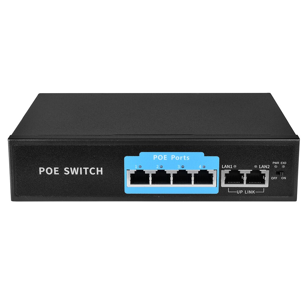 10/100 Mbps 6/10 Ports POE Gigabit Switch Active Fast Switch With Internal Power 52V For POE 48V Cameras Security Monitor