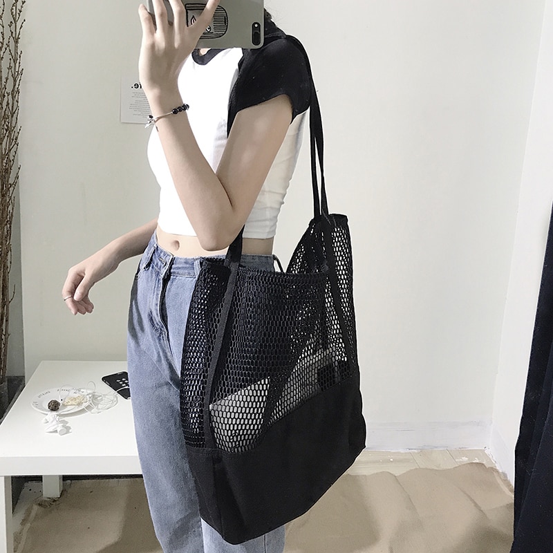 Fruit Shopping Bag Storage ultra reusable grocery bags Tote Canvas Net Fabric Bag Bolsa compra plegable