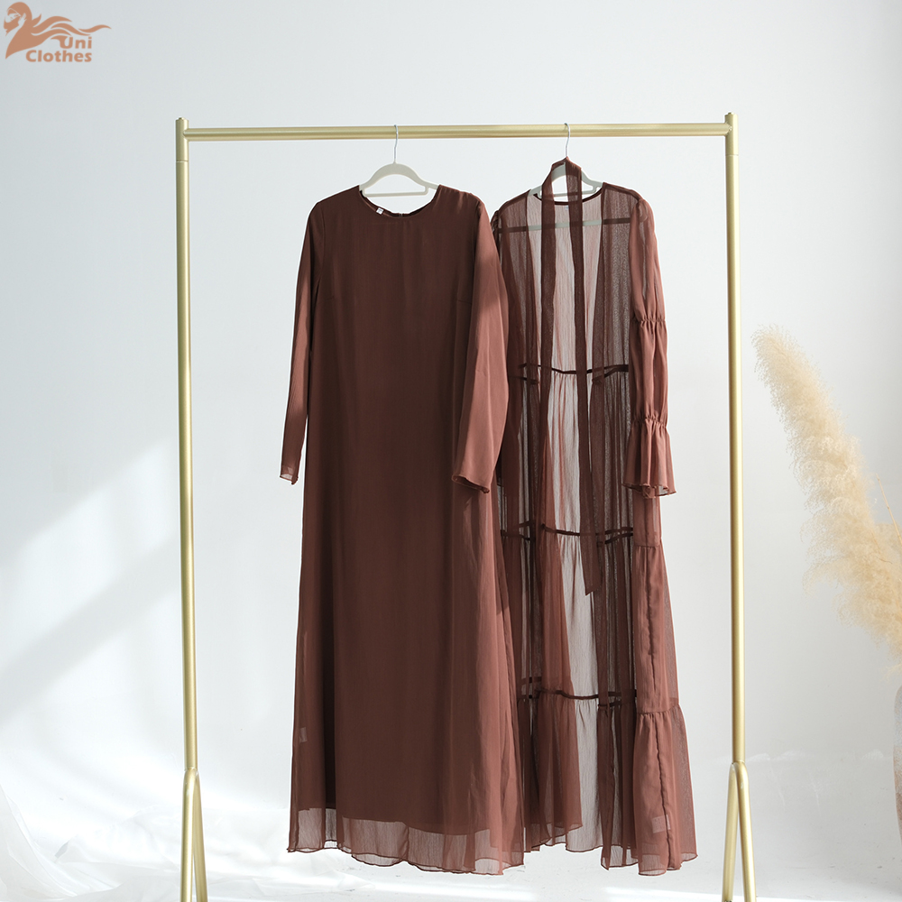 Muslimi-setti naisille ramadan arabialainen muslimi vaatimaton mekko dubai hijab abaya islamilainen juhla-asu kalkkunaviitta