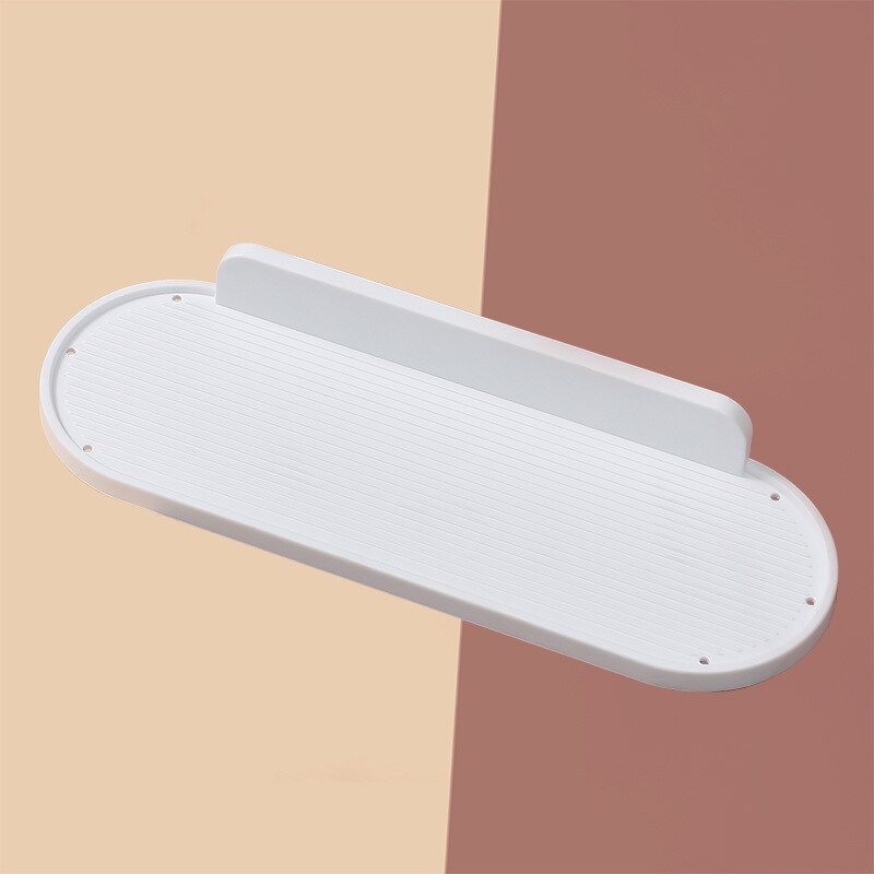 Multifunction Bathroom Storage Shelves Punch-Free Wall Mounted Heavy Load Toilets Storage Racks Plastic Shelf Kitchen Organizer: White