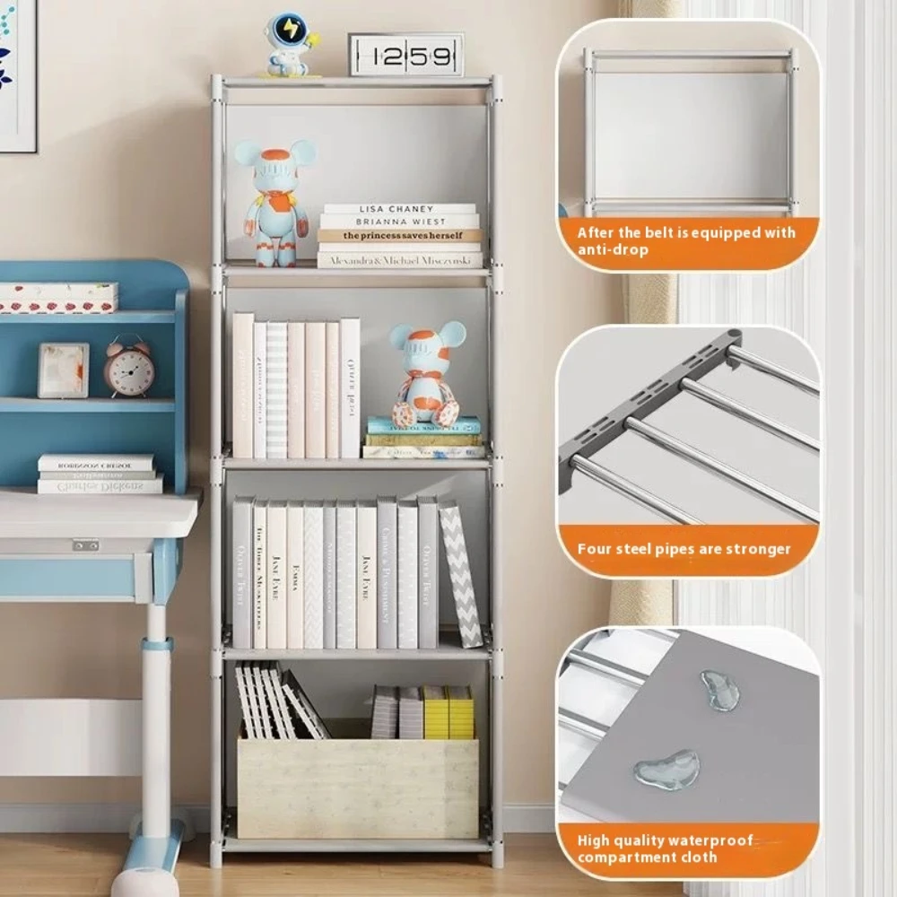Eenvoudige boekenplank Meerlaagse boekenkast Eenvoudige montage Boekenkast Vierkante opbergplank Woonkamer en studeerkamer Opbergplank