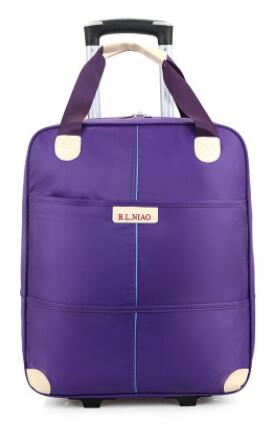 Brand 20" Travel bag on wheels bag trolley travel cabin luggage suitcase bag nylon wheeled bag for women Travel Duffle