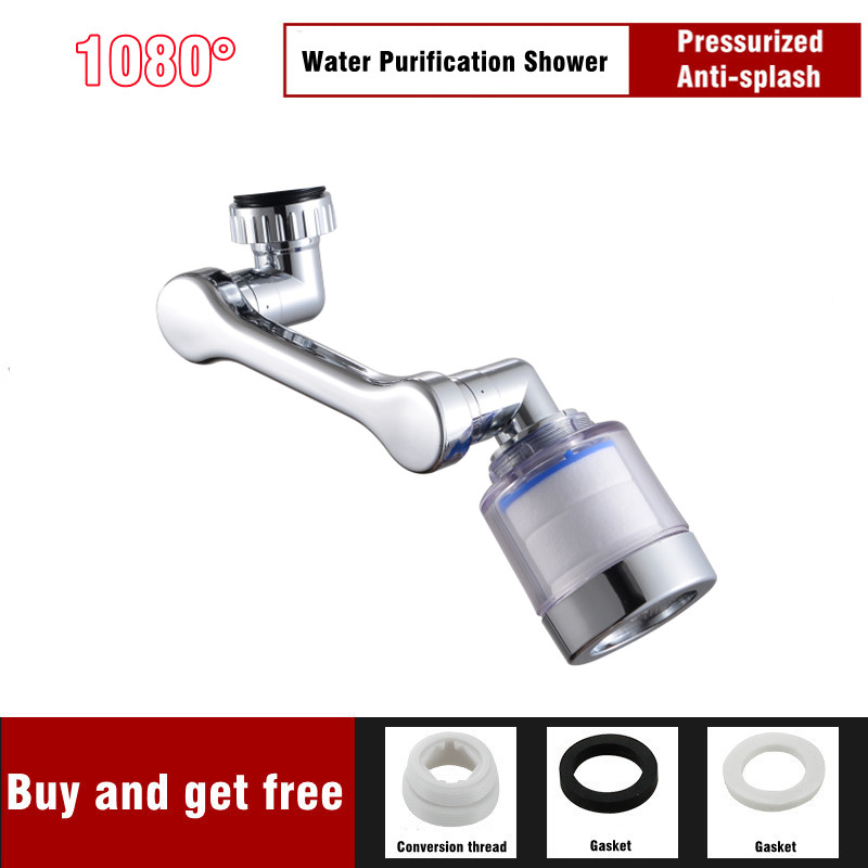 Draaibare Kraan Waterfilter Verwijder Chloor Zware Metalen Gefilterde Douches Hoofd Verzachten voor Hard Water Bad Filtratie Purifier: WHITE