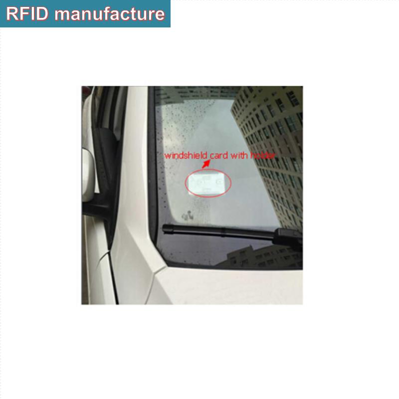 free shippping passive uhf epc gen2 long range rfid tag stick on vehicle access control car uhf rfid windshield card label