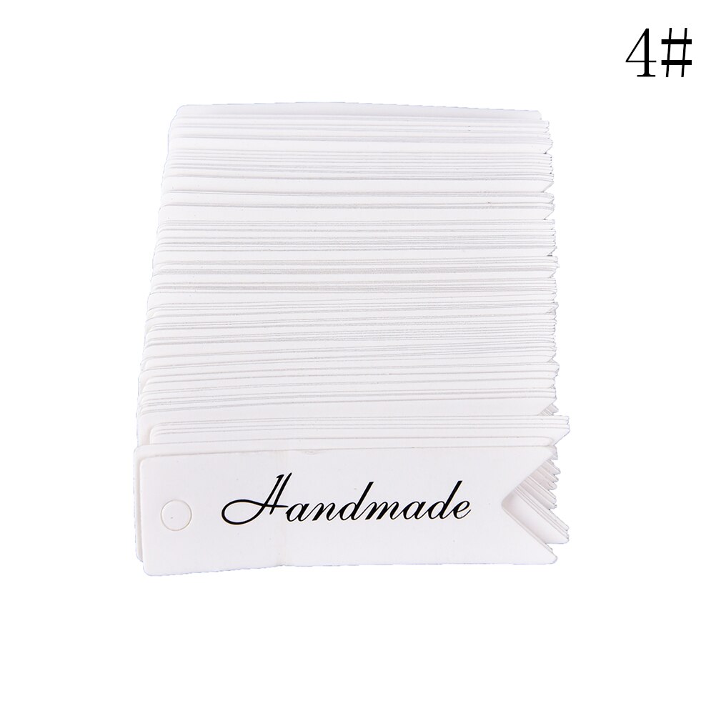 100 pièces "merci" "Fait Main" Kraft étiquettes Étiquette Volante En Papier Pour Artisanat Papier Étiquette fournitures de fête étiquettes De Vêtement: 4