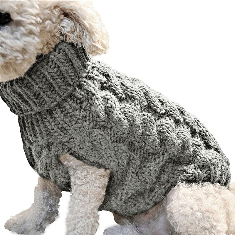 Warm Dog Cat Sweater Clothing Winter Turtleneck Knitted Pet Cat Puppy Clothes Costume For Small Dogs Cats Chihuahua Outfit Vest