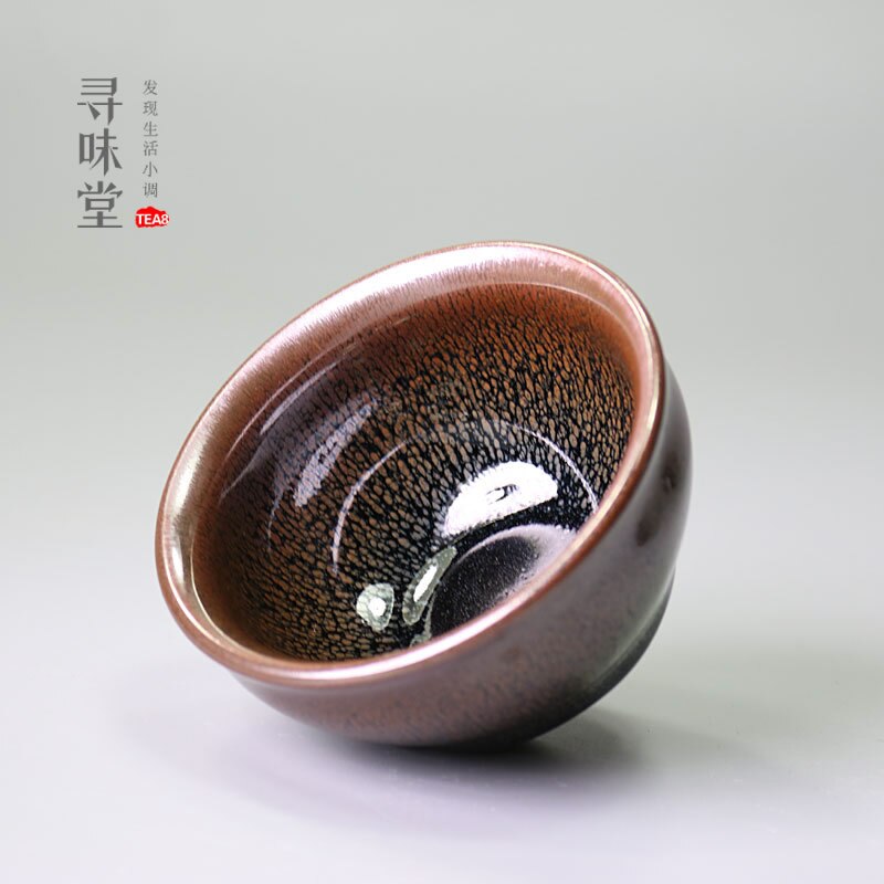 Jianzhan Antiken Tee Tasse Tenmoku Chawan Schüssel Blau Universum Keramik Chinesischen Traditionellen Handwerkskunst Tassen Wertvolle