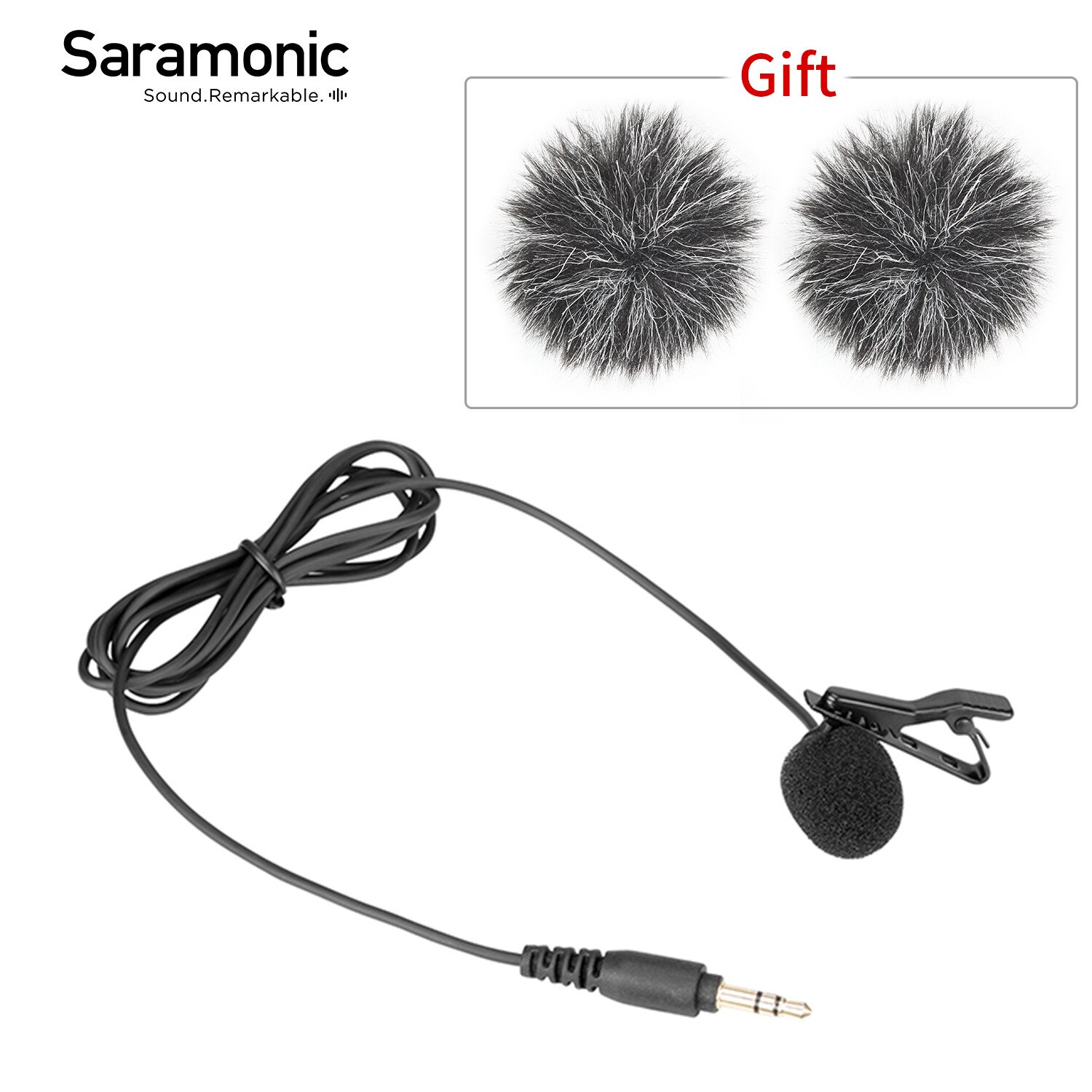 Saramonic SR-M1 1.25m professionale 3.5mm TRS microfono Lavalier a Clip per PC cellulare Blink500 microfono bavero