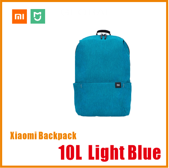 Xiaomi Colorful Mini Backpack Bag 8 Colors Level 4 Water Repellent 10L Capacity 165g Weight YKK Zip Outdoor Smart Life: 10L Light Blue