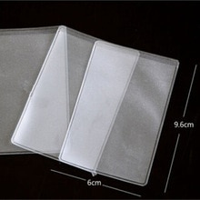 10 stks Stofdicht Clear Kaarthouders Zachte Plastic Creditcard Protectors Bussiness Card Cover ID Houders 9.6x6 cm