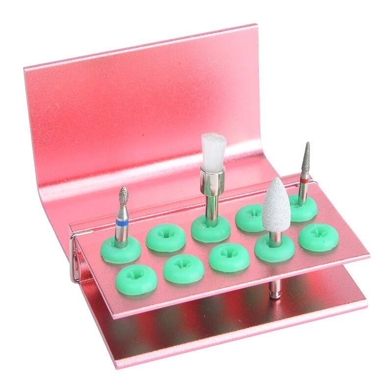 Dental Bur Box Burs Holder 10/16 Holes With Silicon For FG RA Bur 