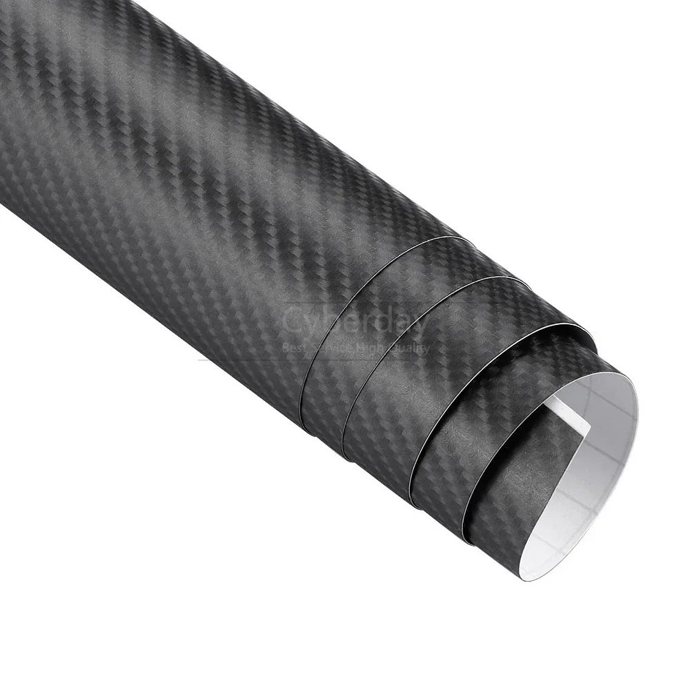 Película de envoltura de vinilo de fibra de carbono para coche, 3M, bricolaje, estilo automático, pegatinas gruesas 4D para coche, impermeables con burbujas sin aire, 100mm x 1520mm: Gris