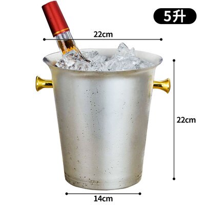 DEOUNY Eiswürfel Eimer Champagner Bahre Eis Eimer Für Dekor Kühlung Wein Trinken Kühler Für EINE Mini Bar Barmann Werkzeuge Spielereien: 5L A3