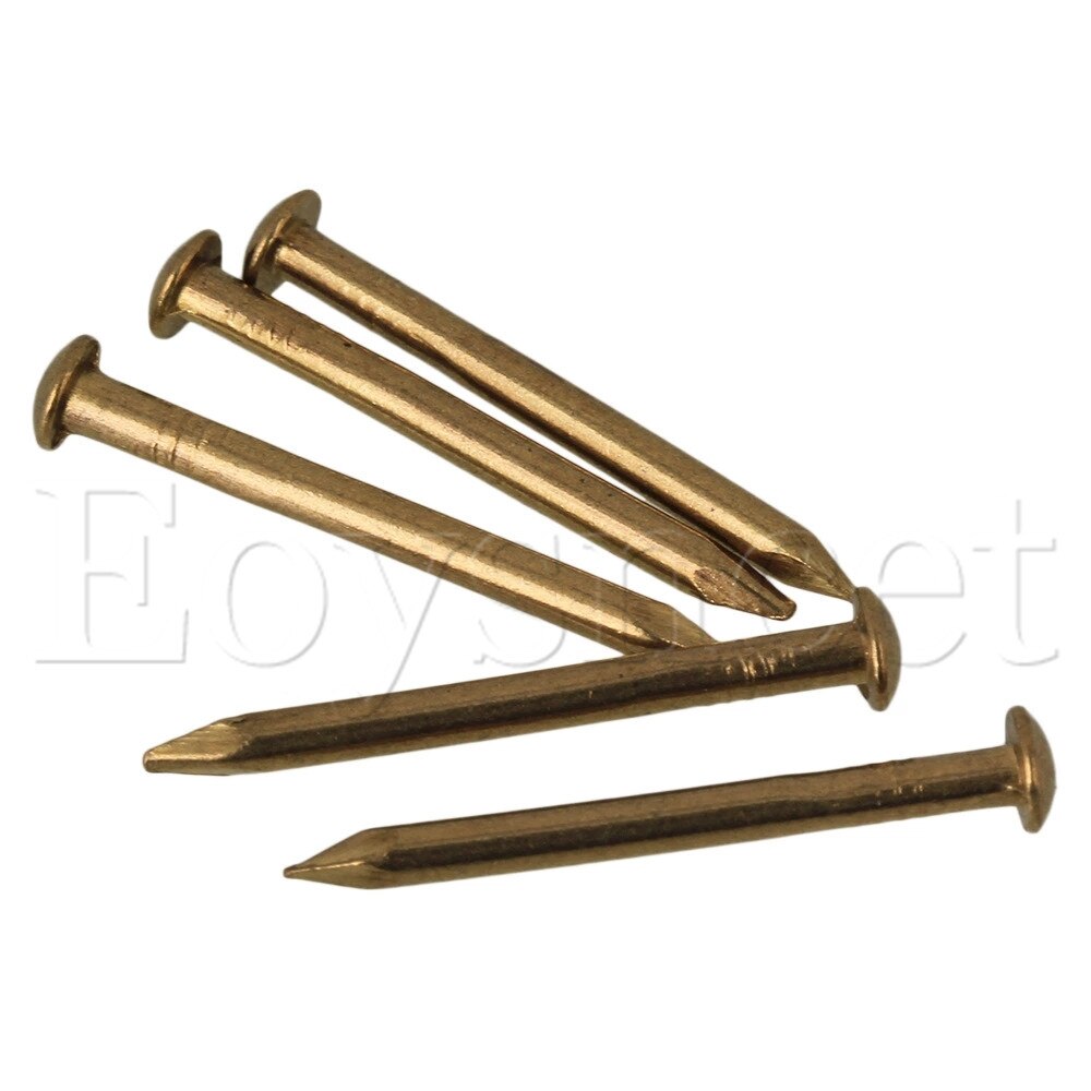 100 stk møbler rundt hode arkaize ren kobberspiker messing 18 x 2.8mm