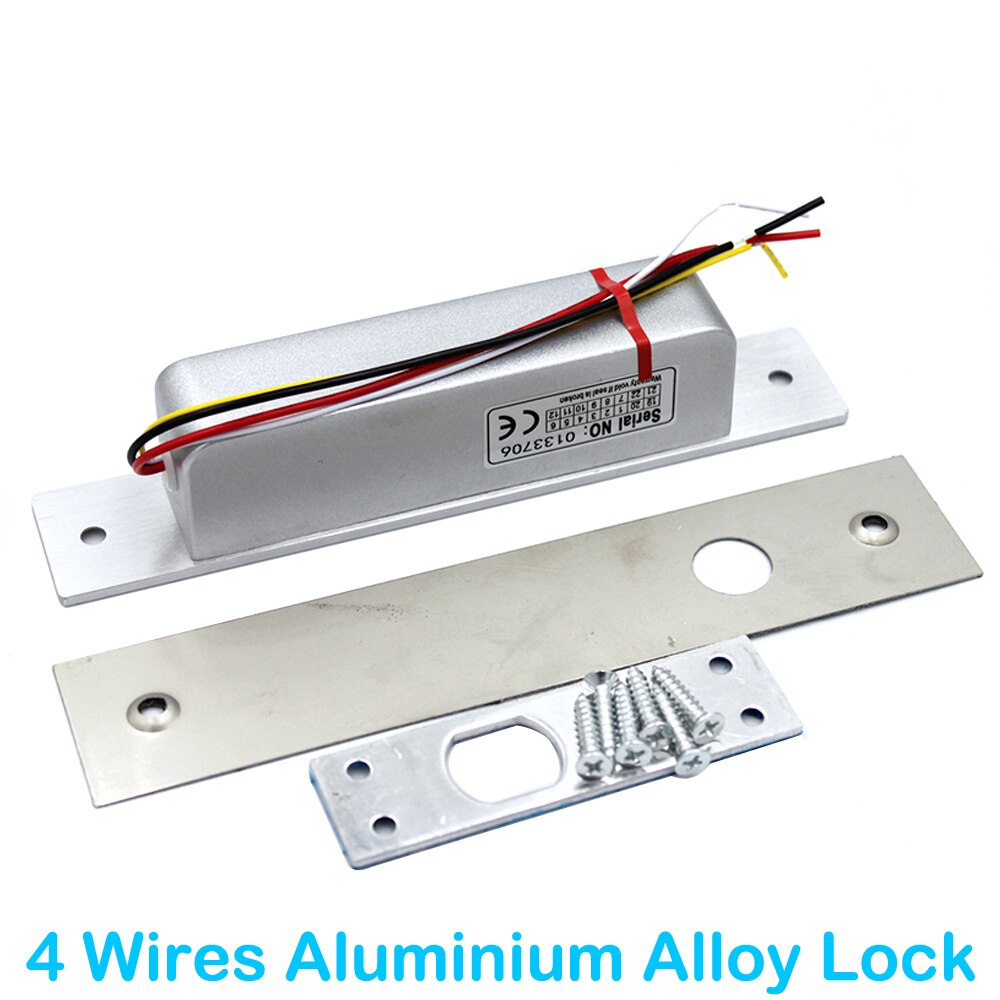 Aluminium Alloy Electric Lock Magnetic Time delay Lock DC 12V Fail Safe Bolt Mortise Door Lock NC Electronic Smart Door Lock