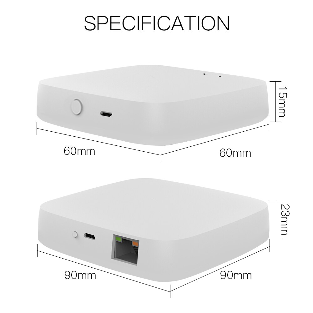 Zigbee smart gateway hub hjemmebro smart life app trådløs fjernkontroll fungerer med alexa google home tuya zigbee