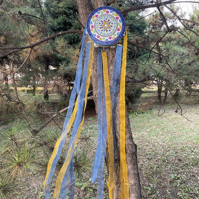 Cinta de pandereta Dunhuang de estilo chino, Vintage de madera para niños y adultos, juguetes, , instrumentos musicales Orff para principiantes: E