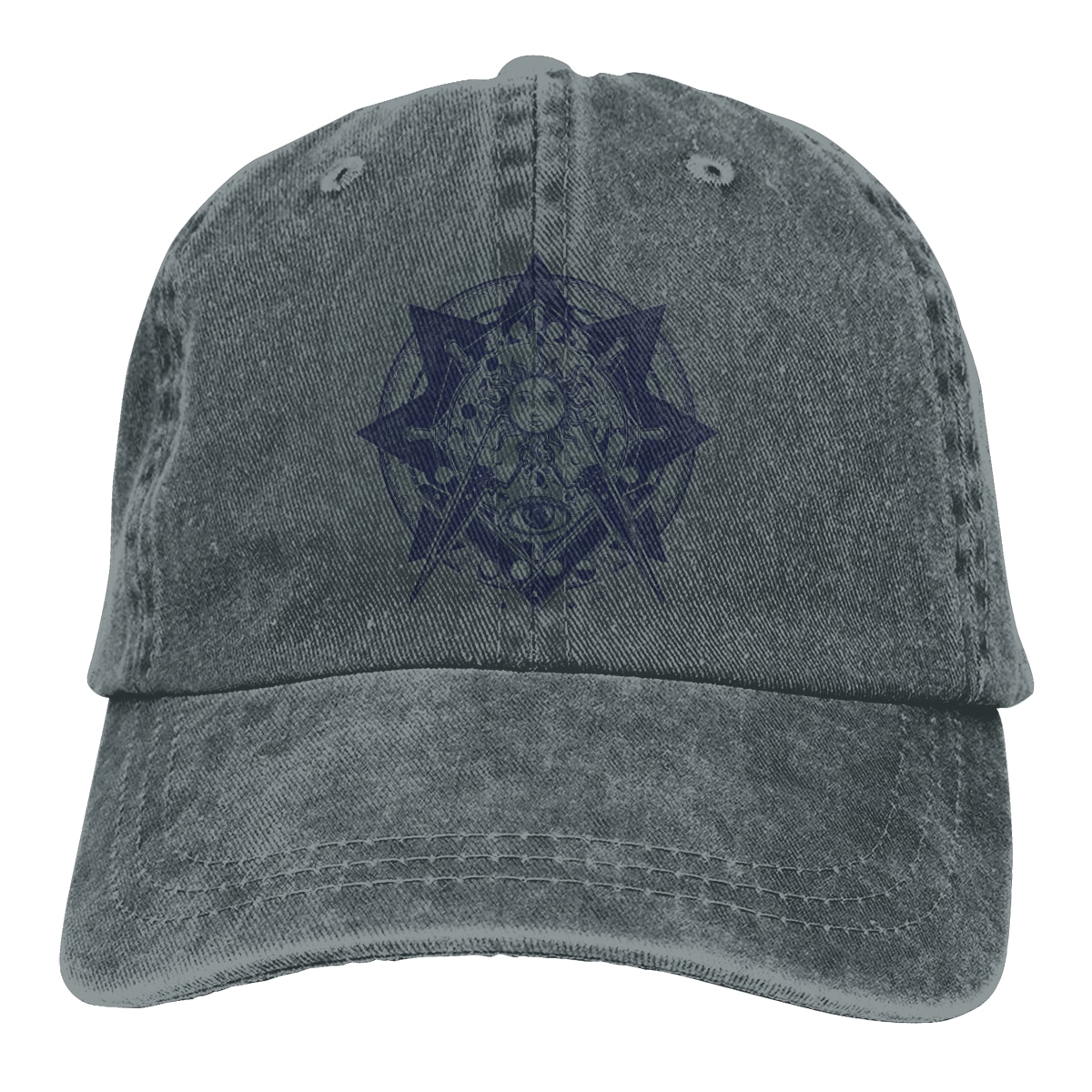 Men Women Baseball Cap All Seeing Eye Spirituality And Esoteric Cotton Snapback Dad Hat Summer Couple Hip Hop Caps: Dark Grey