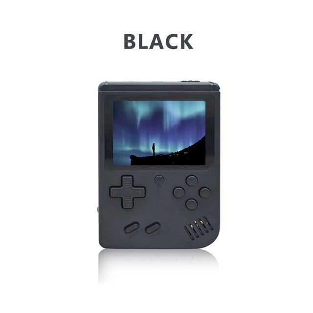 Powkiddy Q3A Video Spiel Retro Konsole 8 Bit Retro Mini Tasche Handheld-Spiel-Player Gebaut-in 168 Klassische Spiele kinder: black