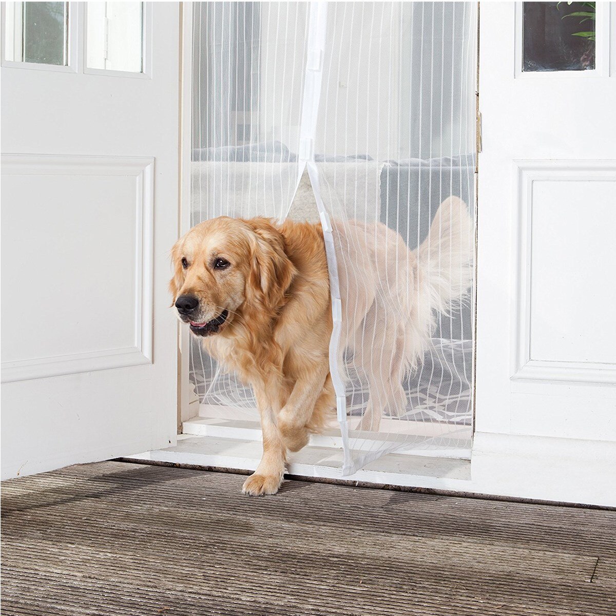 Magnetic Fly Screen Door, Automatic Fly Insect Screen Door with Powerful Magnets Full Frame Magic Tape for Balcony Sliding