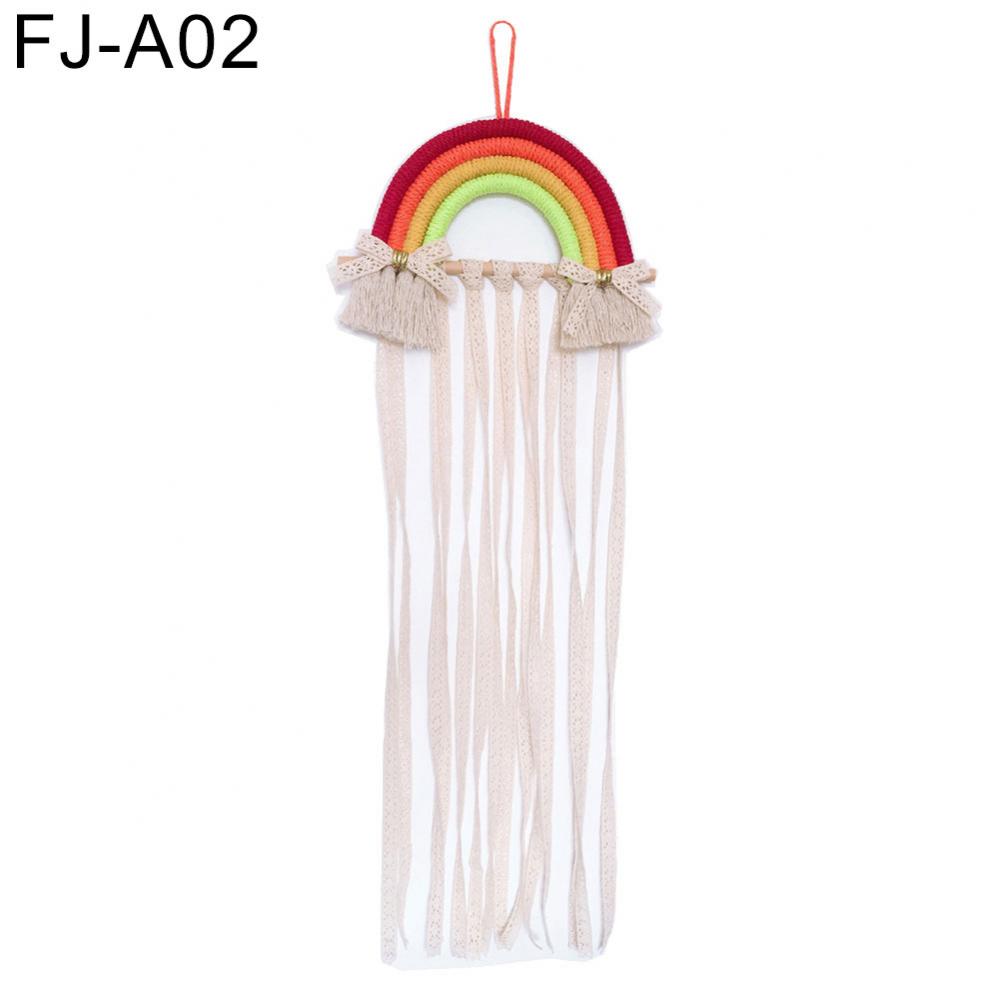 Style Cute Rainbow Hairpin Hair Clip Holder Storage Organizer Girl Room Hanging Ornament Decoration Crafts: FJ A02