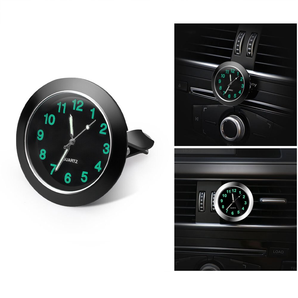 43mm Car Clock For Car Luminous Auto Gauge Air Vent Quartz Clock with clip Auto air outlet Watch Car styling