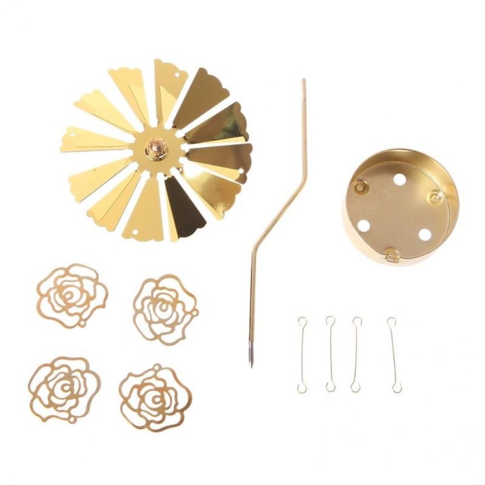 Carrusel giratorio de Metal para decoración del hogar, soporte para Vela, luz de té, molino de viento de transferencia giratorio,