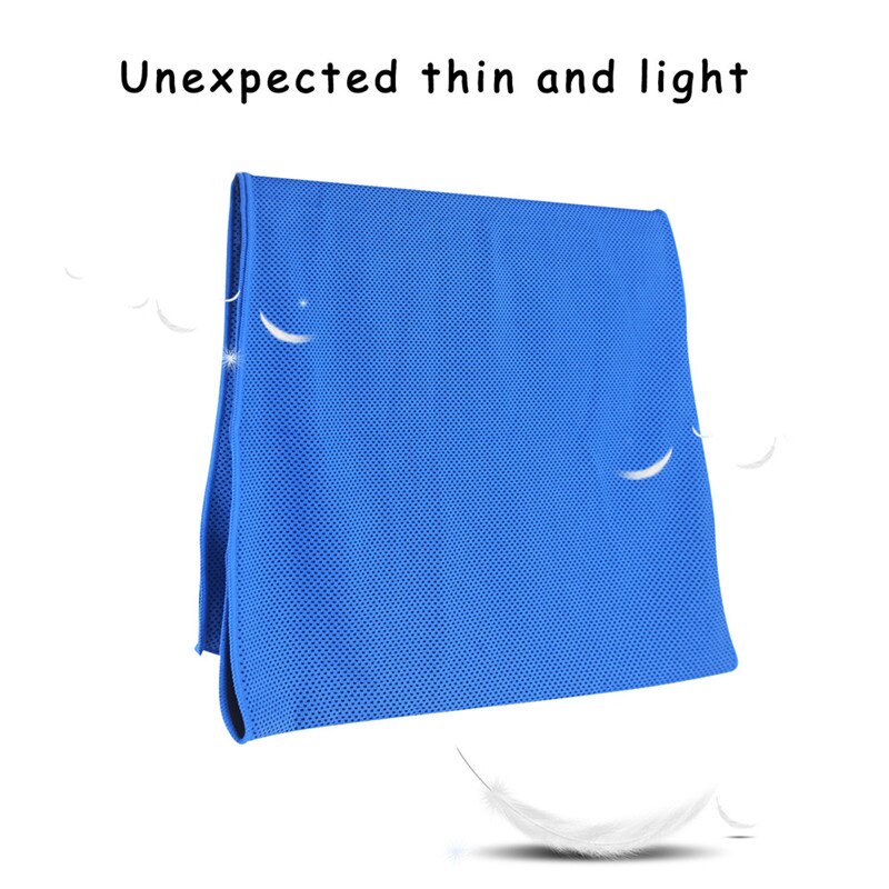 Women Cooling Towel Men Breathable Portable Gym Jogging Enduring Running Swimming Instant Chilly Cool Sports Ice Towel 100*30cm: blue