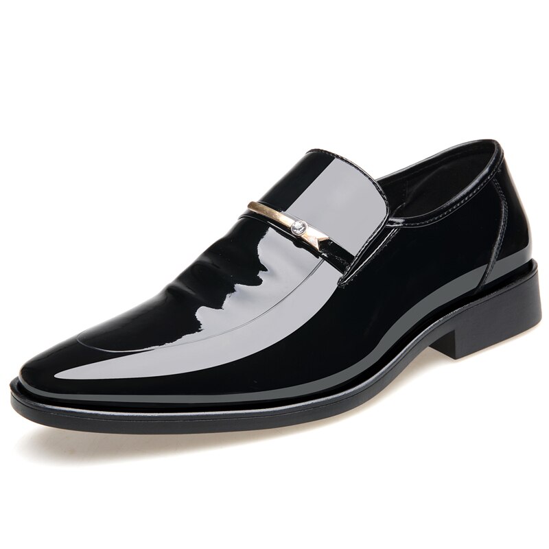 GOXPACER Männer Schuhe Formale Männer lässig Schuhe Spitz Geschäft Schuhe Aufzug Starke Ferse Metall Deko