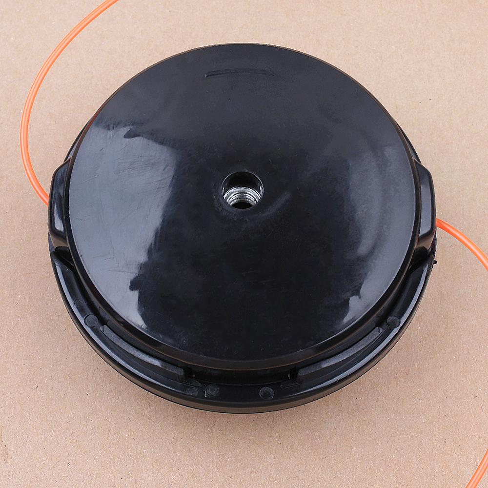 Bump feed nylon  m10*1.25 trimmer dubbel linje huvud för husqvarna john deere strimmer huvud byte av röjskärare