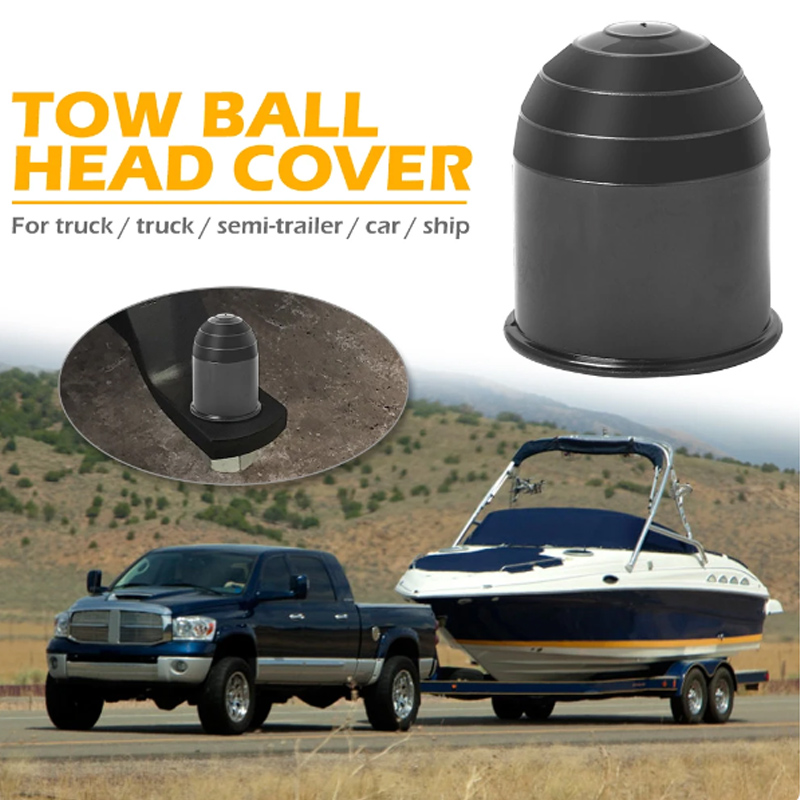 Accessori per rimorchio universali da 50 mm Copertura per palla per rimorchio nera Barra di traino Tappo di copertura a sfera Protezione per gancio di traino Car Styling