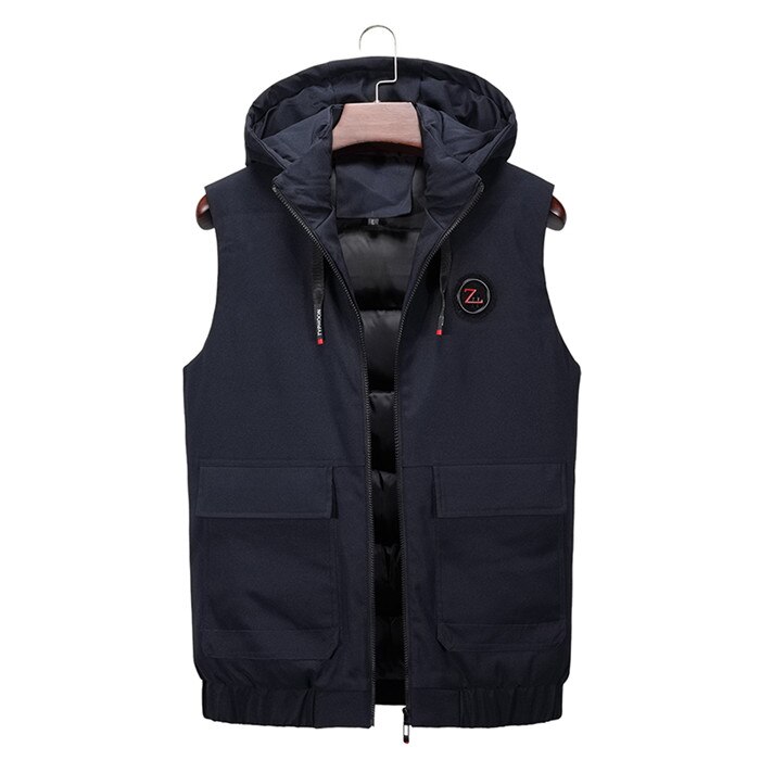 neue Herren Jacke Ärmellose Weste Winter Casual Mäntel Männlichen Baumwolle Gefütterte männer Weste Männer Verdicken weste 3XL: blue / XL