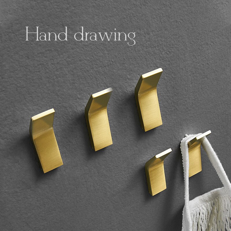 Traje negro gancho de pared perchero Toalla de baño gancho inoxidable colgador perchas de ropa para la cocina Hardware Baño