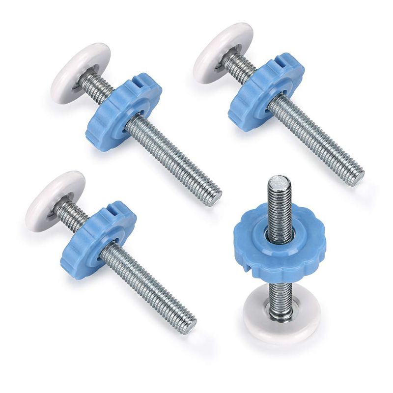 Tornillos de presión para puerta de bebé, varillas de husillo roscado, caminar a través de puertas, M10, 4 Uds.: Azul