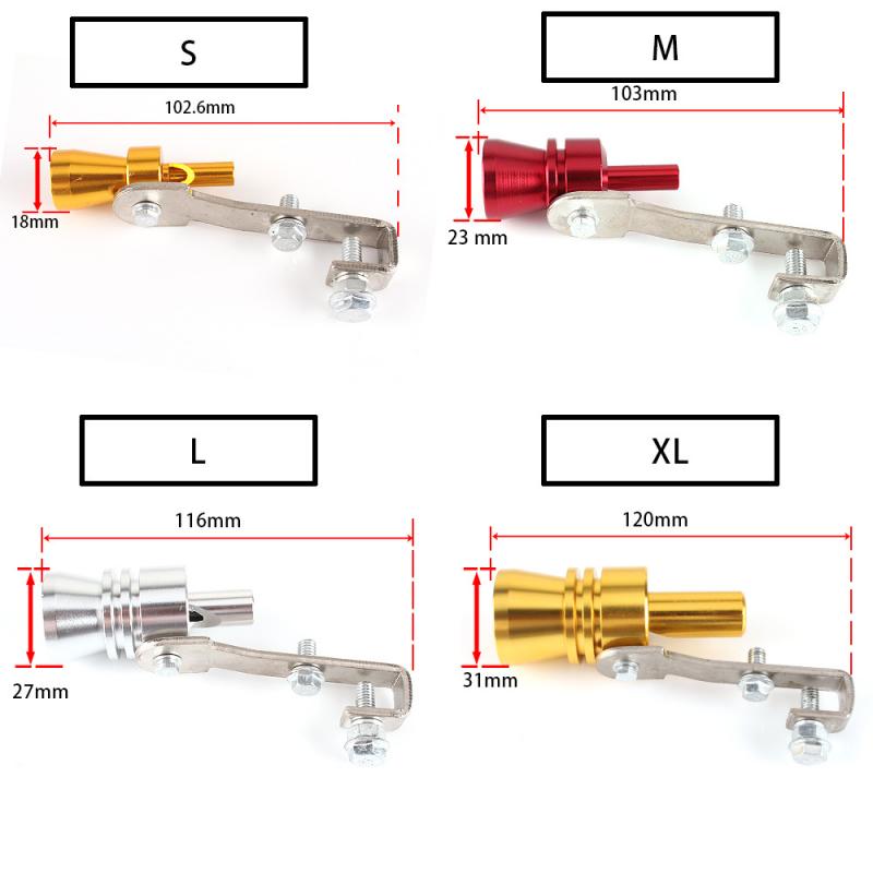 XL Universal Car Turbo Whistle Motorcycle Refitting Turbo Whistle Exhaust Pipe Sound Turbo Tail Auto Car Blow-off Valve Whistle