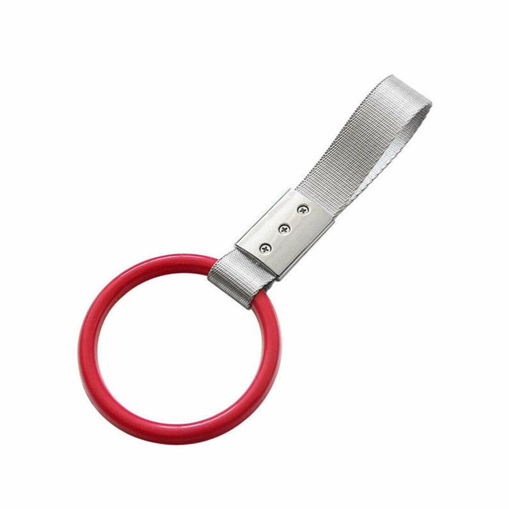 EIDRAN Universal Round JDM Tsurikawa Ring Subway Train Handle Strap Charm Drift Toy Bosozoku Car Accessories: Red