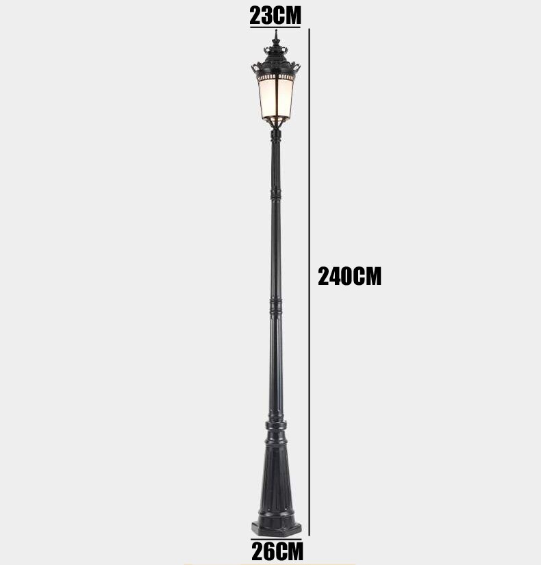 Tuinverlichting, Waterdichte Buitentuin Villa Landschapslichten, Straatverlichting, Hoge Pole Lights ≈ 240CM: Blauw