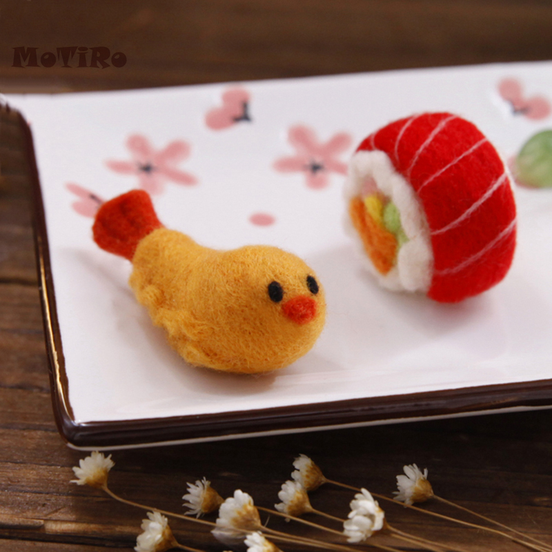 MoTiRo, feutre Non fini matériel bricolage, japonais Sushi laine feutre fourré pour voiture pendentif/ornements fait main/bricolage/Kitting