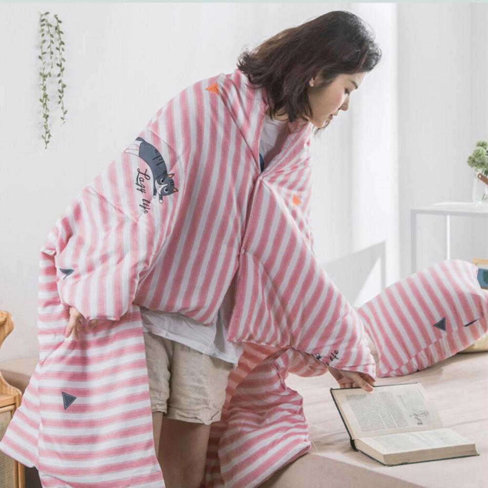 Sleeved Pillow Lazy Person Is Double-purpose Office Nap Cover Is Cushioned By Simple Comfortable TV Blanket Nappe Cover Blanket