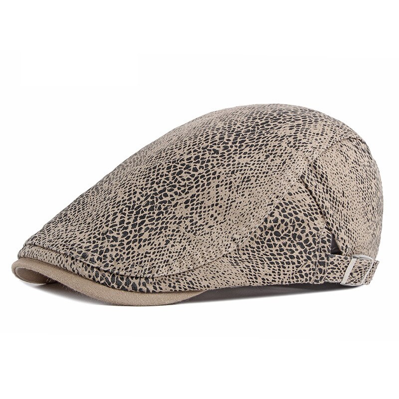 Klassieke Python Krantenverkoper Caps Heren Mode Wilde Baret Hoed Driver Gorras Planas Platte Cap Retro Hip Hop Piekte Hoeden Voor vrouwen Boinas: Light Khaki