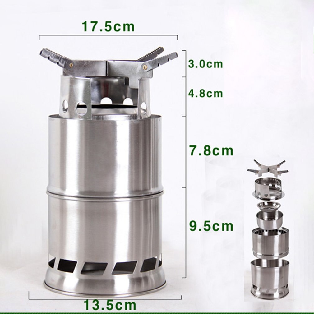 Folding wood stove stainless steel windproof outdoor stove Split Efficient burning Ordinary outdoor environment