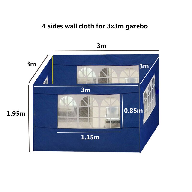 210D Waterdichte Oxford Doek Voor Tent Regendicht Zonnescherm Luifel Doek Alleen Zijwand Zonder Frame Dak Tuinhuisje Accessoires