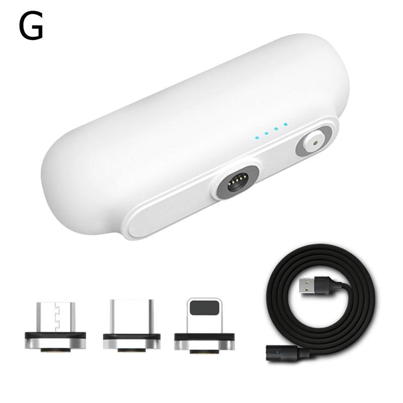 Mini Power Bank Portable For 12 13 Series Wireless Charging External Battery Pack Mobile Phone For W5m2: for triple white