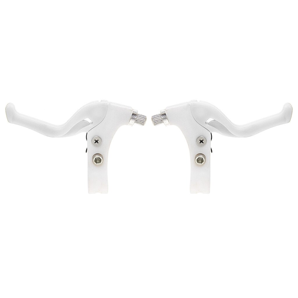 2 Pieces Universal Lightweight Bicycle Children Brake Handle Cycling Plastic Material Kids Bikes 140mm: White